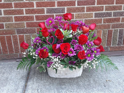 RED AND PURPLE BASKET