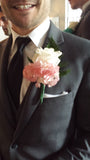 Rose Boutonniere with Hydrangea Accent