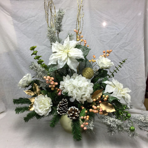 Grand Winter silk flower arrangement