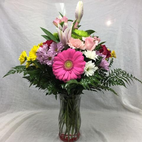 Spring Mix Tall Vase