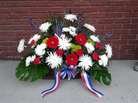 RED, WHITE, AND BLUE LONG BASKET